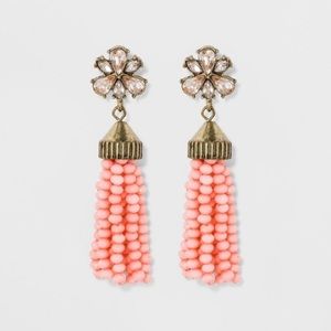 🆕Sugarfix by BaubleBar Pink Bead Tassel Earrings
